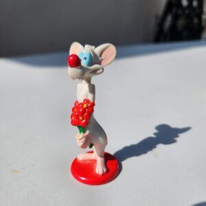 Vintage Pinky and the Brain Flower Bouquet PVC Figure 1997 Valentine's Day Figur